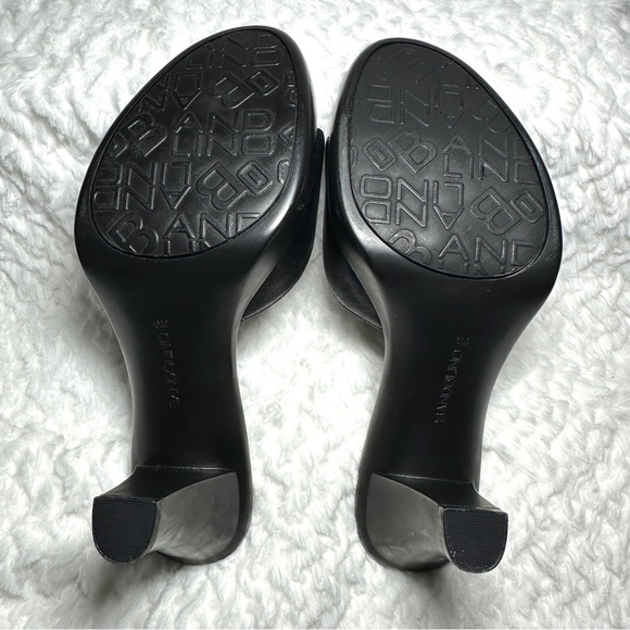 NWOT Bandolino Classic Black Slide Open Toe Heels Size 6 - Picture 8 of 11